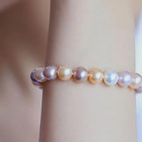 5A+ Natural High Luster Pearl Bracelets, S925 Silver Beaded Pearl Handmade Bracelets, Rose Pink Pearl Bracelets, Vanilla Pearl, Purple Pearl Etsy