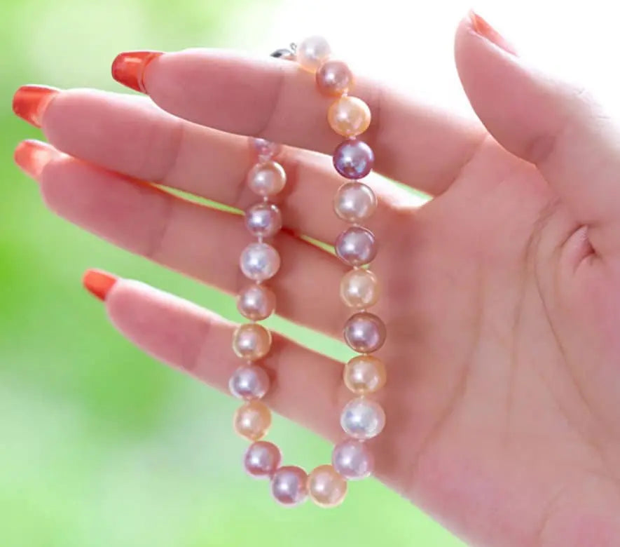 5A+ Natural High Luster Pearl Bracelets, S925 Silver Beaded Pearl Handmade Bracelets, Rose Pink Pearl Bracelets, Vanilla Pearl, Purple Pearl Etsy