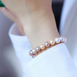 5A+ Natural High Luster Pearl Bracelets, S925 Silver Beaded Pearl Handmade Bracelets, Rose Pink Pearl Bracelets, Vanilla Pearl, Purple Pearl Etsy