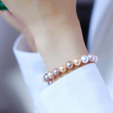 5A+ Natural High Luster Pearl Bracelets, S925 Silver Beaded Pearl Handmade Bracelets, Rose Pink Pearl Bracelets, Vanilla Pearl, Purple Pearl Etsy
