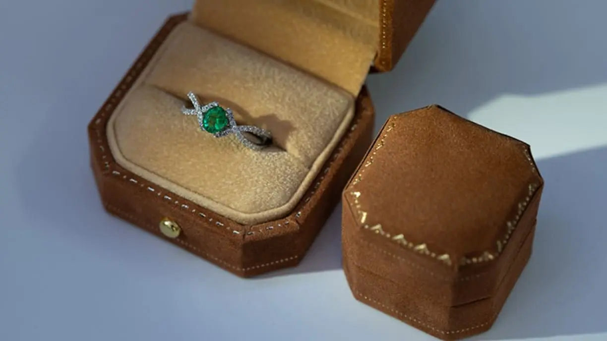Hexagon Velvet Leather Mini Ring Box - Sapphire Blue Engagement Wedding Keepsake Etsy