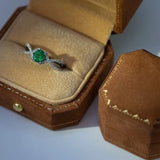 Sapphire Blue Velvet Leather Mini Ring Box Etsy