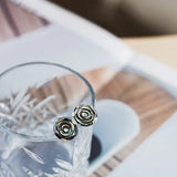 Flower Earrings Mother of Pearl Earrings Handmade 925 Silver Pearl Earrings, Tahitian Pearl Earrings, Seawater Pearl Earrings, Rose Earrings Etsy