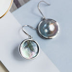 Natural Mabe Pearl Earrings Handmade 925 Silver Baroque Pearl Earrings, Seawater Pearl Earrings, Gift for Mom, Gift for Her Etsy
