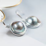 Natural Mabe Pearl Earrings Handmade 925 Silver Baroque Pearl Earrings, Seawater Pearl Earrings, Gift for Mom, Gift for Her Etsy