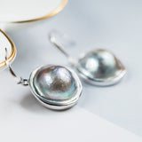 Natural Mabe Pearl Earrings Handmade 925 Silver Baroque Pearl Earrings, Seawater Pearl Earrings, Gift for Mom, Gift for Her Etsy