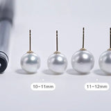 Australia South Sea White Pearl Studs Earrings - 18K White Gold Etsy