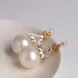 15mm High Luster Freshwater Pearl Earrings - 18K Yellow Gold Etsy