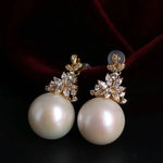 15mm High Luster Freshwater Pearl Earrings - 18K Yellow Gold Etsy