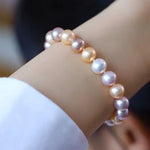 5A+ Natural High Luster Pearl Bracelets, S925 Silver Beaded Pearl Handmade Bracelets, Rose Pink Pearl Bracelets, Vanilla Pearl, Purple Pearl Etsy