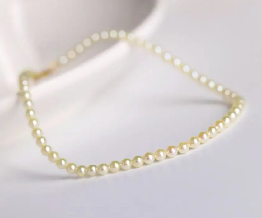 2mm Natural Akoya Baby Pearl 18K Yellow Gold Baby Pearl Bracelet, Akoya Baby Pearl Beaded Bracelet Etsy