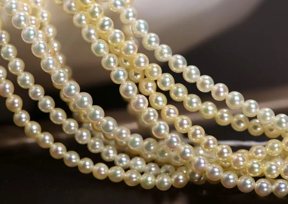 18K Yellow Gold Akoya Baby Pearl Strand Bracelets Etsy