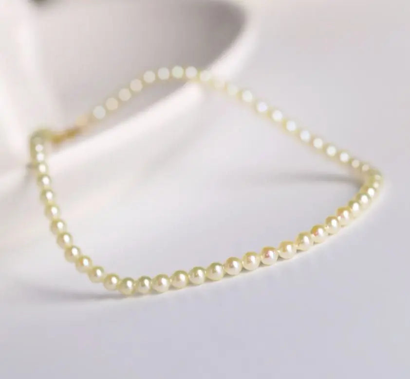18K Yellow Gold Akoya Baby Pearl Strand Bracelets Etsy