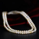 Natural Colorful Akoya Pearl Necklace, 18K Yellow Gold Etsy