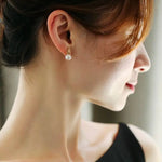 8mm Natural Akoya Pearl Diamond Heart Earrings - 18K Gold Etsy