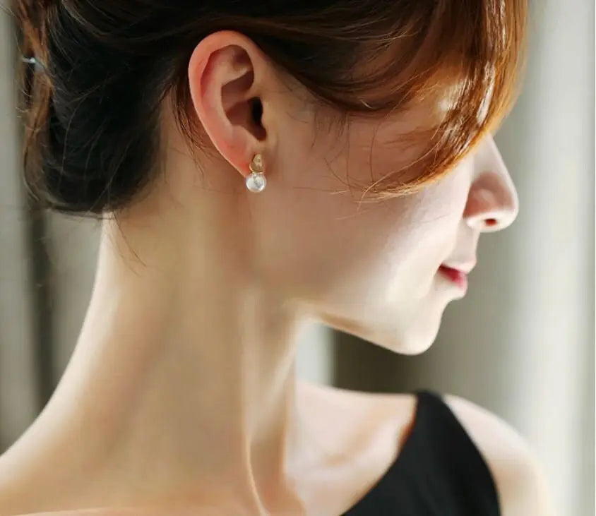8mm Natural Akoya Pearl Diamond Heart Earrings - 18K Gold Etsy