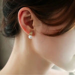 8mm Natural Akoya Pearl Diamond Heart Earrings - 18K Gold Etsy