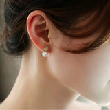 8mm Natural Akoya Pearl Diamond Heart Earrings - 18K Gold Etsy