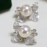 Flower Design 13mm High Luster Freshwater - Silver 925 Etsy