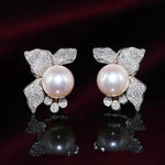 Flower Design 13mm High Luster Freshwater - Silver 925 Etsy