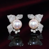 Flower Design 13mm High Luster Freshwater - Silver 925 Etsy