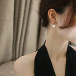 12mm High Luster White Pearl  Emerald Earrings - 18K Yellow Gold Etsy