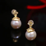 5A+ High Luster 12mm Purple Pink Pearl Earrings, 18k Gold Plated Vermeil White Pearl Earrings, Gift Idea, Edison Pearl Earrings Etsy