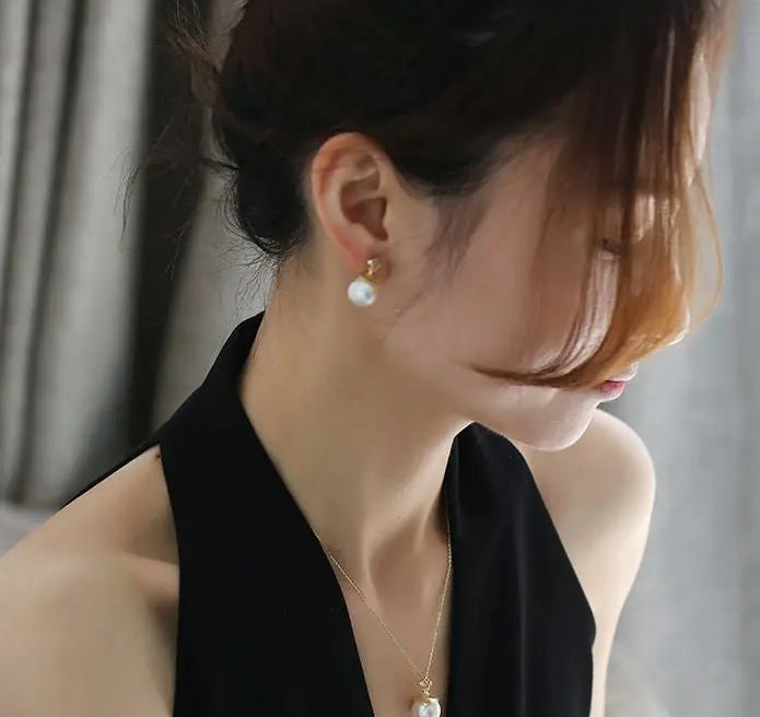 5A+ High Luster 12mm White Pearl Earrings Handmade 18k Gold Plated Vermeil White Pearl Earrings, Gift Idea, Edison Pearl Earrings Etsy