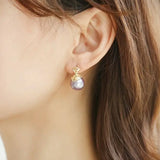 5A+ High Luster 12mm Purple Pink Pearl Earrings, 18k Gold Plated Vermeil White Pearl Earrings, Gift Idea, Edison Pearl Earrings Etsy
