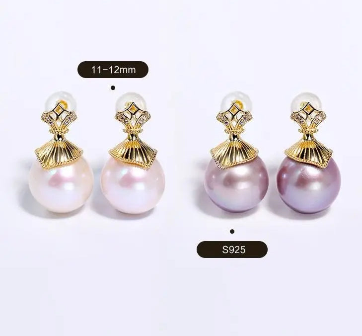 5A+ High Luster 12mm White Pearl Earrings Handmade 18k Gold Plated Vermeil White Pearl Earrings, Gift Idea, Edison Pearl Earrings Etsy
