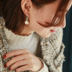 AAA+ 13mm Freshwater White Pearl Hoop Earrings - Silver 925 Etsy