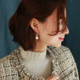 AAA+ 13mm Freshwater White Pearl Hoop Earrings - Silver 925 Etsy
