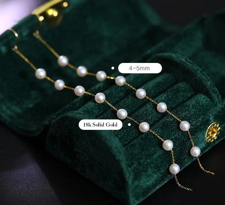 5mm Natural High Luster White Pearl Earrings Handmade 18k Solid Yellow Gold Pearl Drop Earrings, Freshwater Pearl Earrings, Anniversary Gift Etsy