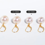 5A+ High Luster 11-12mm White Pearl Earrings Handmade 18k Solid Yellow Gold White Pearl Earrings, Gift Idea, Anniversary Idea Etsy