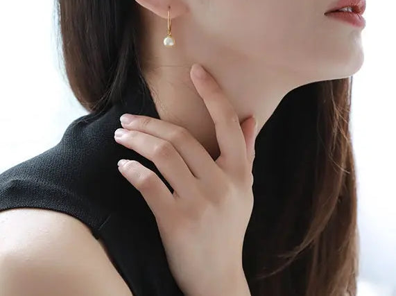 8mm Natural Akoya Golden Pearl Earrings - 18K Yellow Gold Etsy