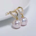 AAA+ 12mm Freshwater White Pearl Earrings - 18K Gold Plated Vermeil Etsy