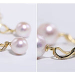 AAA+ 12mm Freshwater White Pearl Earrings - 18K Gold Plated Vermeil Etsy