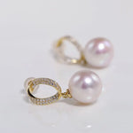 AAA+ 12mm Freshwater White Pearl Earrings - 18K Gold Plated Vermeil Etsy