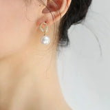 AAA+ 12mm Freshwater White Pearl Earrings - 18K Gold Plated Vermeil Etsy
