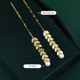 18K Gold Akoya Pearl Leaf Earrings - High Luster White Pearl Etsy