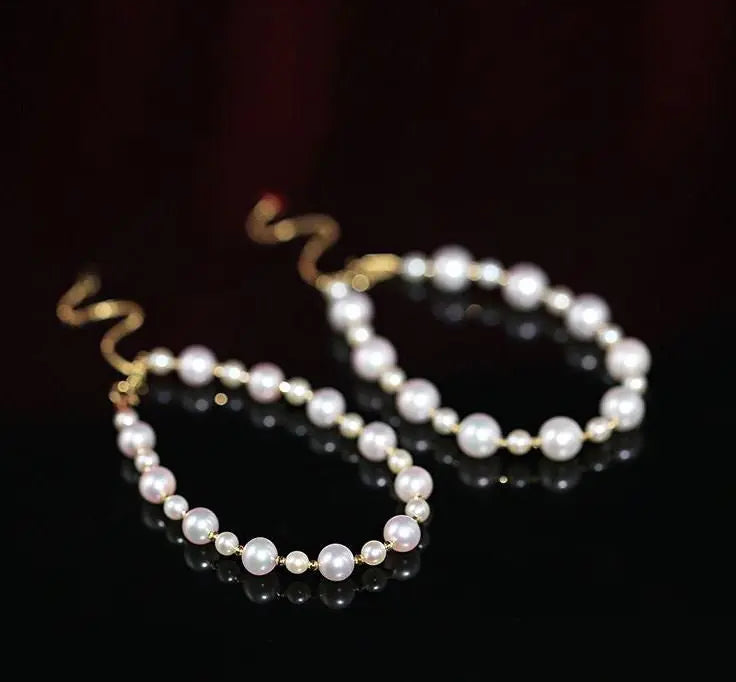 High Luster Akoya Pearl Strand 18K Bracelets - 18K Yellow Gold Etsy