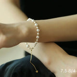 High Luster Akoya Pearl Strand 18K Bracelets - 18K Yellow Gold Etsy