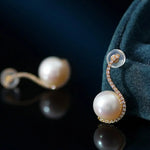 10mm Natural High Luster White Pearl Earrings Handmade 18k Solid Yellow Gold White Pearl Earrings, Seawater Pearl Earrings, Gift for Mom Etsy
