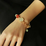 5mm Natural High Luster White Pearl & South Red Agate Rose Bracelet Handmade 18k Gold Plated Vermeil Jade Bracelet, Multi Pearl Bracelet Etsy