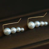 Grape Desgin Earrings, Natural High Luster White Pearl Earrings, 14k Gold Filled Handmade Earrings, Gift for Mom, Anniversary Gift Idea - LaCorserArtJewelry