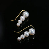 Grape Desgin Earrings, Natural High Luster White Pearl Earrings, 14k Gold Filled Handmade Earrings, Gift for Mom, Anniversary Gift Idea - LaCorserArtJewelry