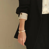 Bowknot Design Freshwater Pearl Strand Bracelet - 18K Gold Plated Etsy