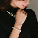 Bowknot Design Freshwater Pearl Strand Bracelet - 18K Gold Plated Etsy