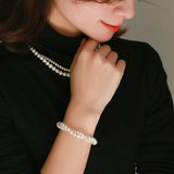 Bowknot Design Freshwater Pearl Strand Bracelet - 18K Gold Plated Etsy