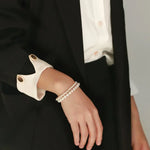 Bowknot Design Freshwater Pearl Strand Bracelet - 18K Gold Plated Etsy